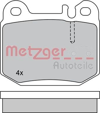 Metzger 1170157 - Тормозные колодки, дисковые, комплект unicars.by