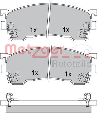 Metzger 1170183 - Тормозные колодки, дисковые, комплект unicars.by