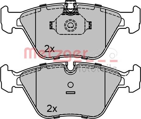 Metzger 1170128 - Тормозные колодки, дисковые, комплект unicars.by