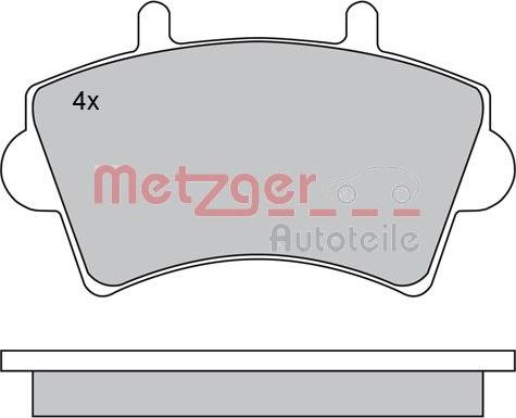 Metzger 1170175 - Тормозные колодки, дисковые, комплект unicars.by