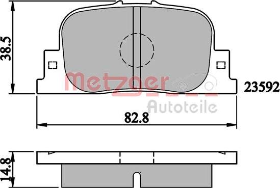 Metzger 1170868 - Тормозные колодки, дисковые, комплект unicars.by