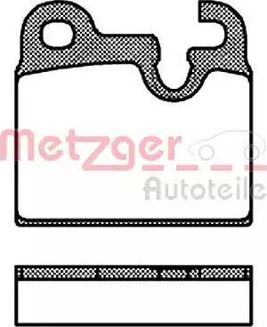 Metzger 1170807 - Тормозные колодки, дисковые, комплект unicars.by