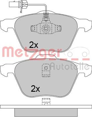 Metzger 1170342 - Тормозные колодки, дисковые, комплект unicars.by