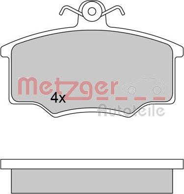 Metzger 1170350 - Тормозные колодки, дисковые, комплект unicars.by