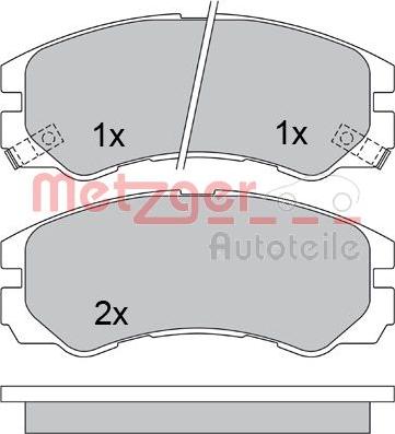 Metzger 1170352 - Тормозные колодки, дисковые, комплект unicars.by