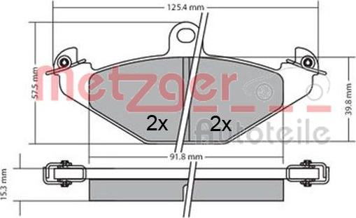 Metzger 1170362 - Тормозные колодки, дисковые, комплект unicars.by