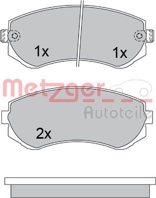 Metzger 1170317 - Тормозные колодки, дисковые, комплект unicars.by