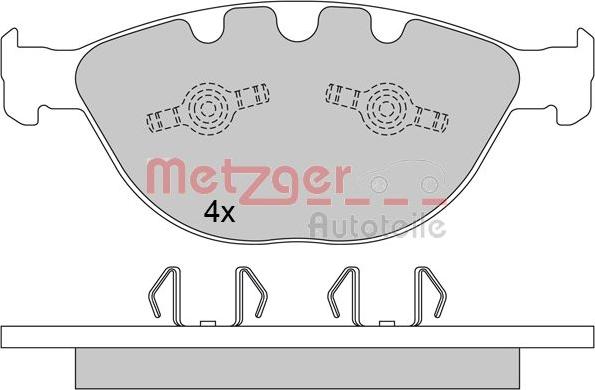 Metzger 1170380 - Тормозные колодки, дисковые, комплект unicars.by