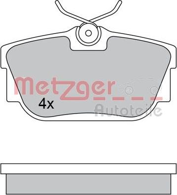 Metzger 1170332 - Тормозные колодки, дисковые, комплект unicars.by