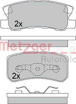 Metzger 1170323 - Тормозные колодки, дисковые, комплект unicars.by