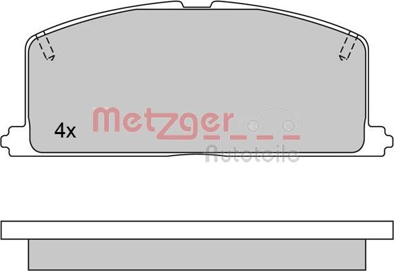 Metzger 1170327 - Тормозные колодки, дисковые, комплект unicars.by