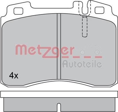 Metzger 1170374 - Тормозные колодки, дисковые, комплект unicars.by