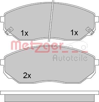 Metzger 1170297 - Тормозные колодки, дисковые, комплект unicars.by