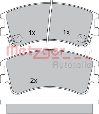 Metzger 1170200 - Тормозные колодки, дисковые, комплект unicars.by