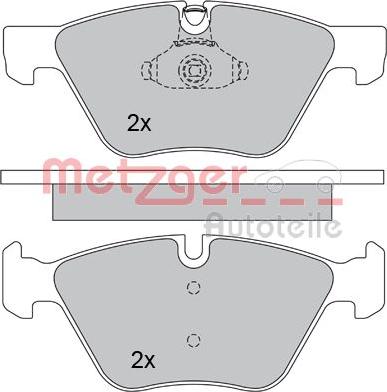 Metzger 1170203 - Тормозные колодки, дисковые, комплект unicars.by