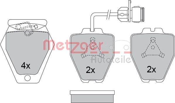 Metzger 1170280 - Тормозные колодки, дисковые, комплект unicars.by