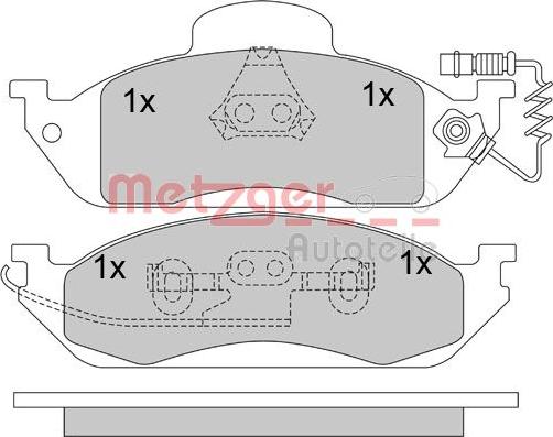 Mercedes-Benz 1634200320 - Тормозные колодки, дисковые, комплект unicars.by