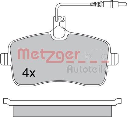 Metzger 1170283 - Тормозные колодки, дисковые, комплект unicars.by