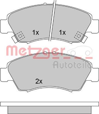 Metzger 1170230 - Тормозные колодки, дисковые, комплект unicars.by