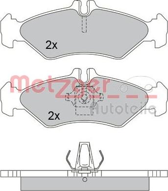 Metzger 1170237 - Тормозные колодки, дисковые, комплект unicars.by