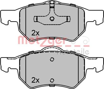 Metzger 1170756 - Тормозные колодки, дисковые, комплект unicars.by