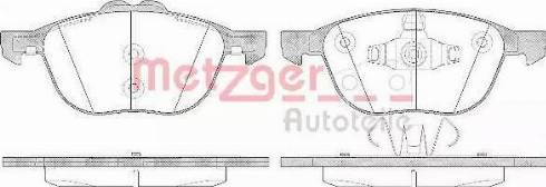 Metzger 1170765 - Тормозные колодки, дисковые, комплект unicars.by