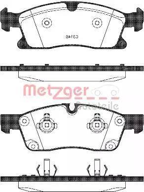 Metzger 1170785 - Тормозные колодки, дисковые, комплект unicars.by