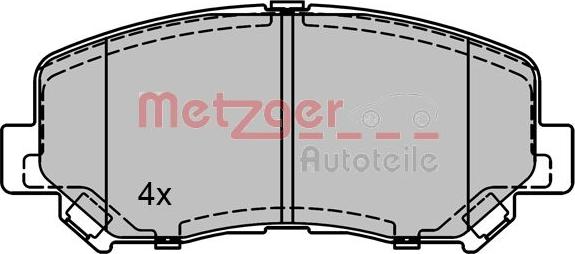 Metzger 1170788 - Тормозные колодки, дисковые, комплект unicars.by