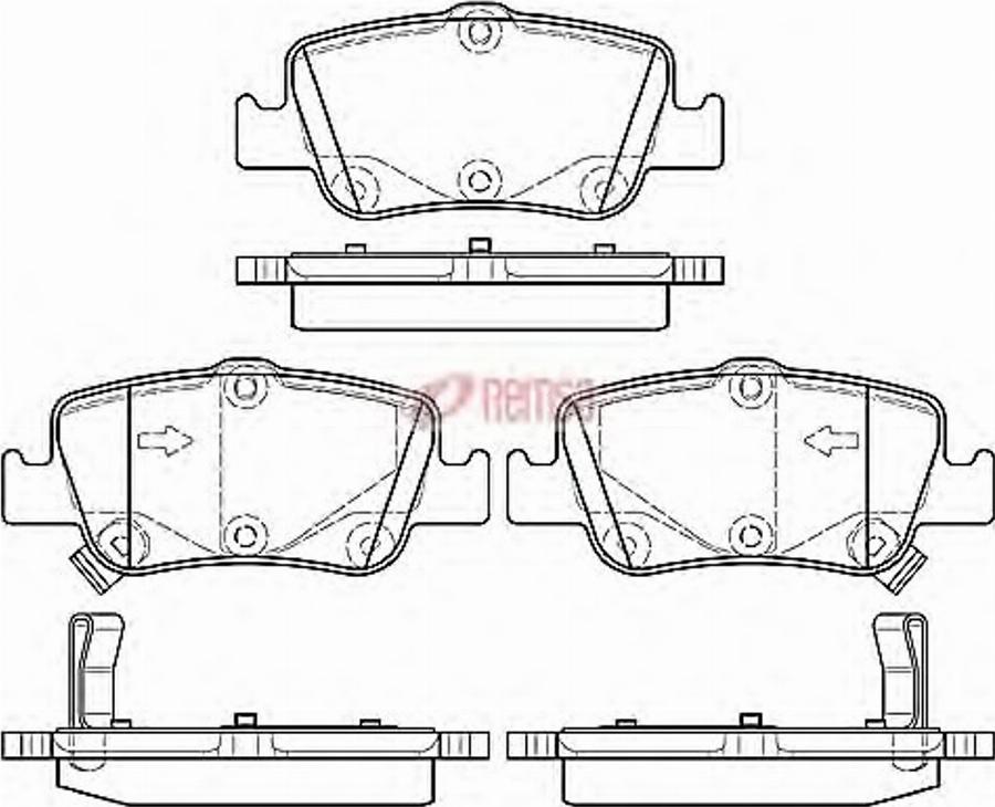 Metzger 1356.02 - Тормозные колодки, дисковые, комплект unicars.by