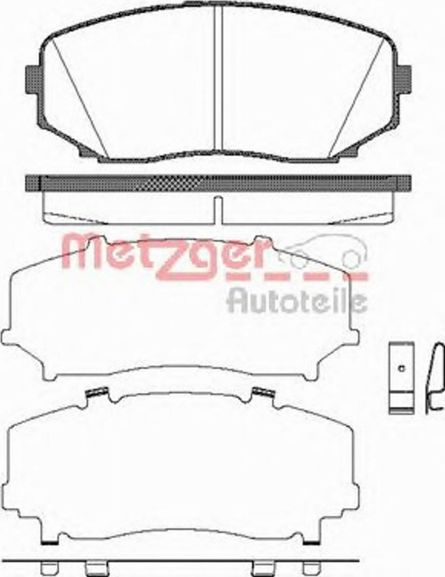 Metzger 126702 - Тормозные колодки, дисковые, комплект unicars.by