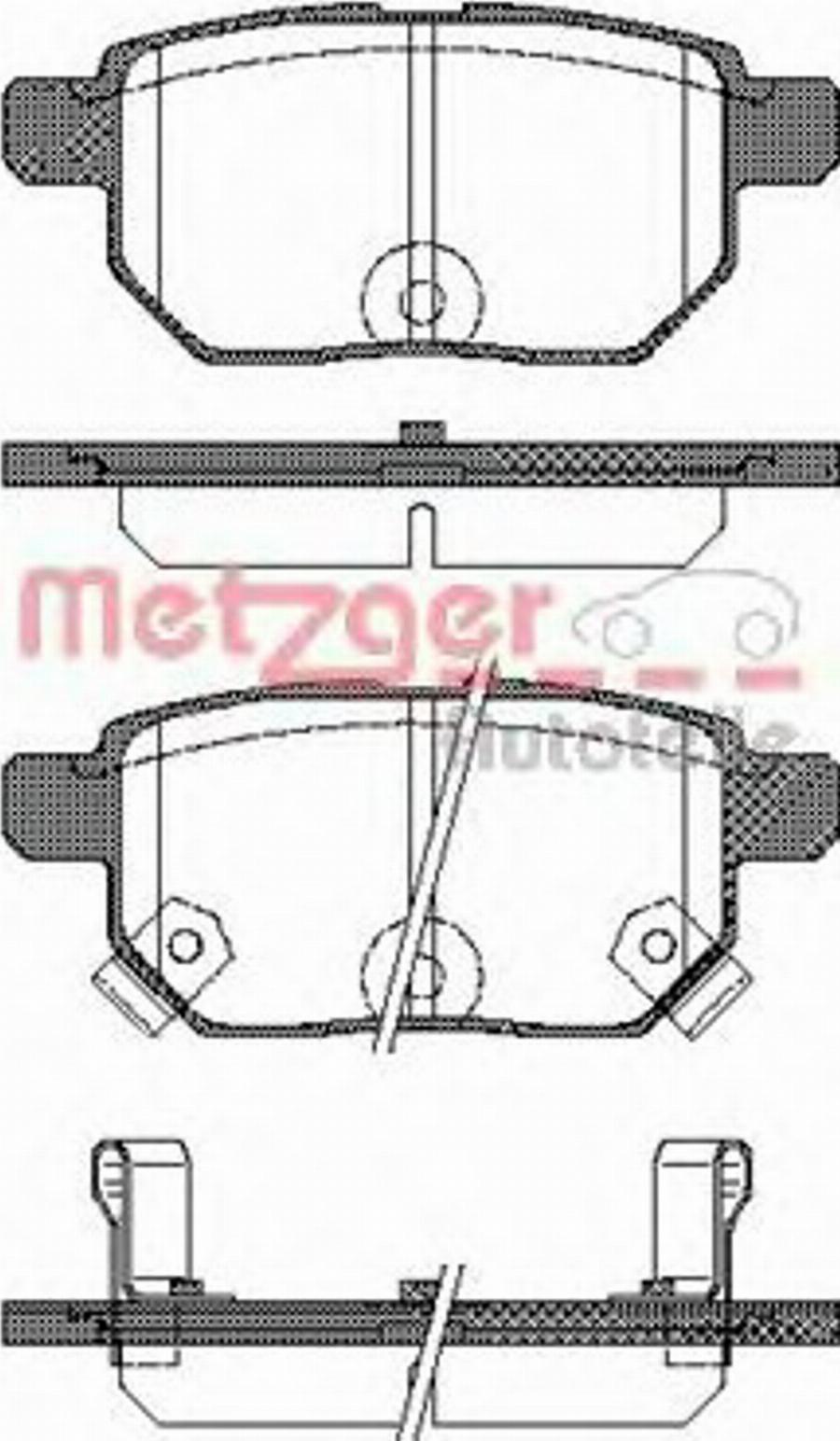 Metzger 128602 - Тормозные колодки, дисковые, комплект unicars.by