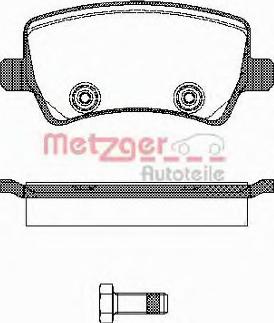 Metzger 123600 - Тормозные колодки, дисковые, комплект unicars.by