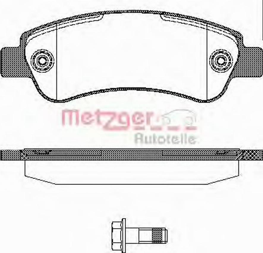 Metzger 1238.00 - Тормозные колодки, дисковые, комплект unicars.by