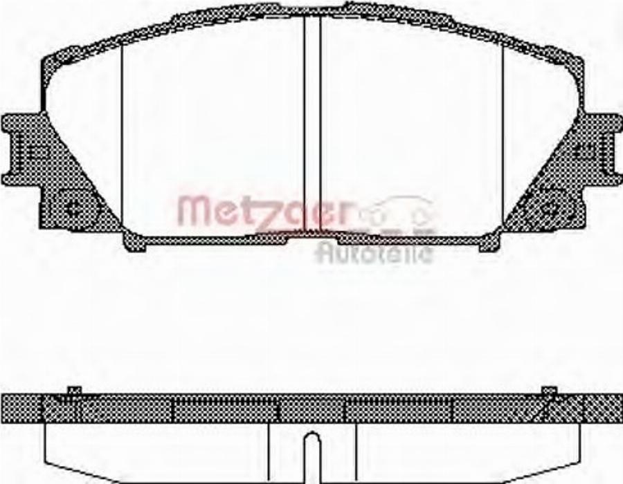 Metzger 122400 - Тормозные колодки, дисковые, комплект unicars.by