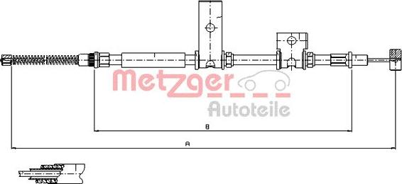 Metzger 17.5014 - Тросик, cтояночный тормоз unicars.by