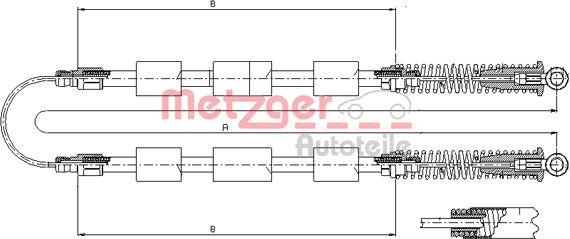 Metzger 321.20 - Тросик, cтояночный тормоз unicars.by