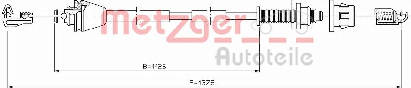 Metzger 3.RE001 - Тросик газа unicars.by