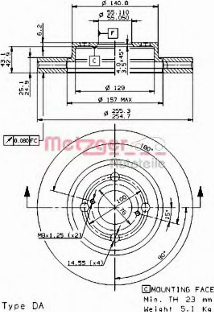 Metzger 24941 - Тормозной диск unicars.by