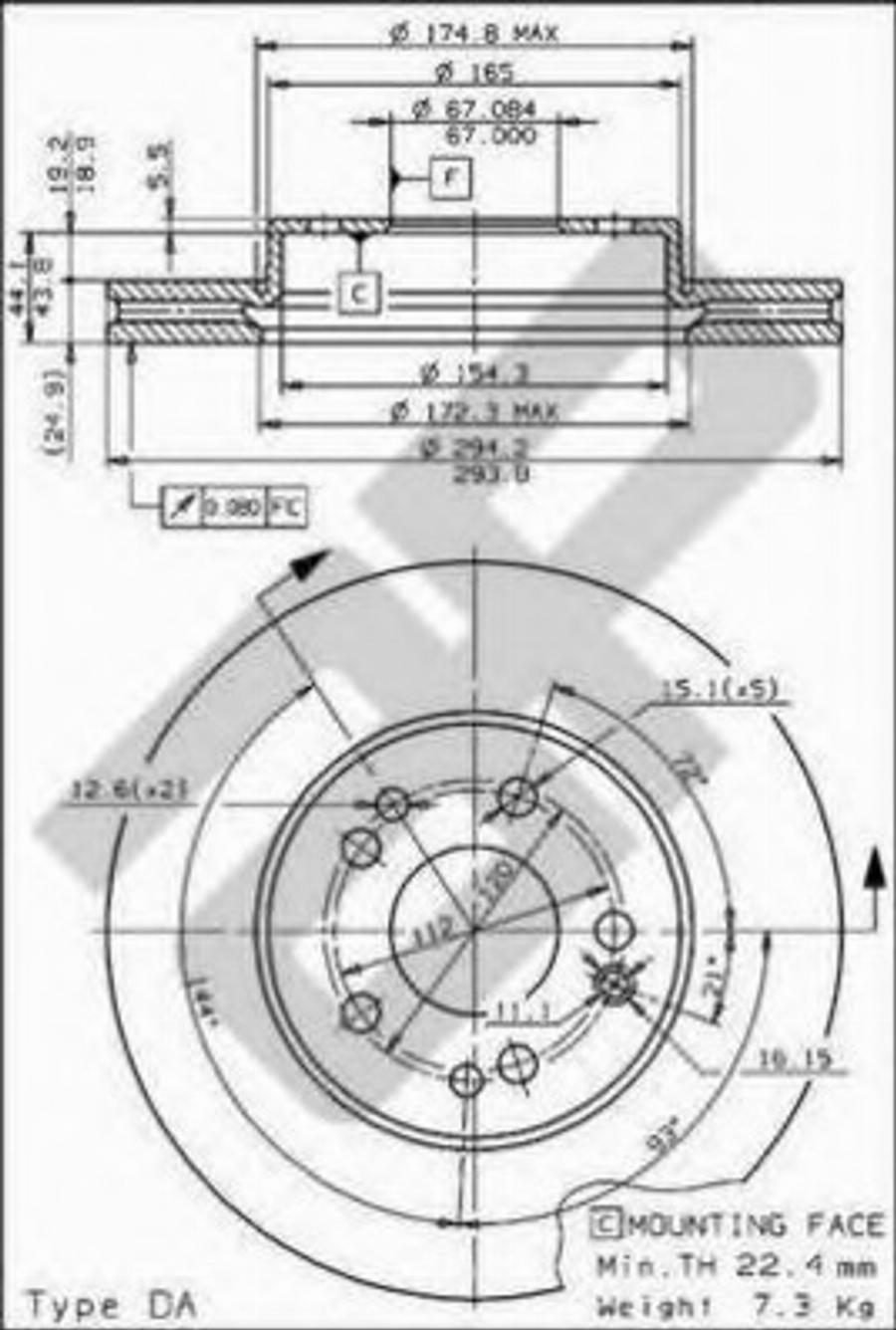 Metzger 24615 - Тормозной диск unicars.by