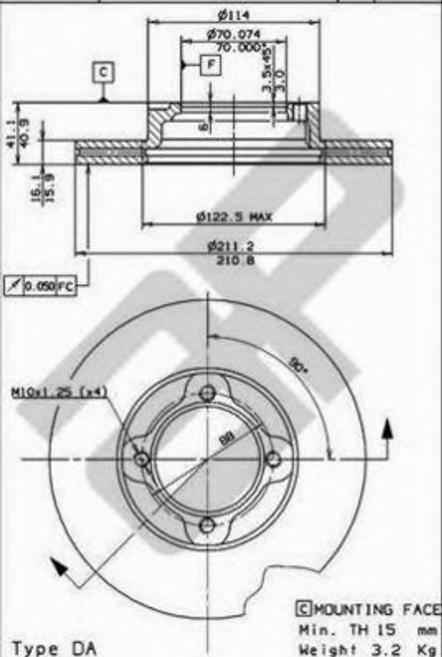 Metzger 24822 - Тормозной диск unicars.by