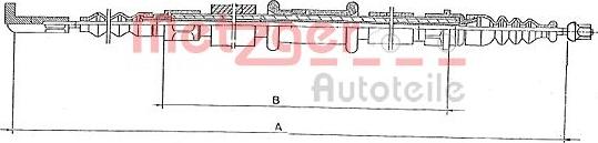 Metzger 251.25 - Тросик, cтояночный тормоз unicars.by