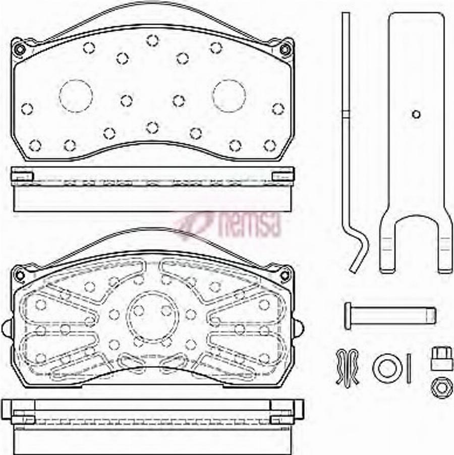 Metzger JCA 815.80 - Тормозные колодки, дисковые, комплект unicars.by