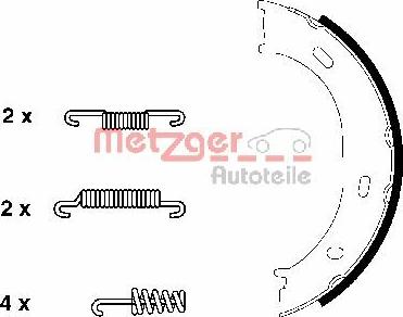 Metzger KR 955 - Комплект тормозов, ручник, парковка unicars.by