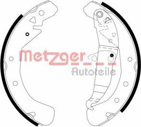 Metzger MG 967 - Комплект тормозных колодок, барабанные unicars.by