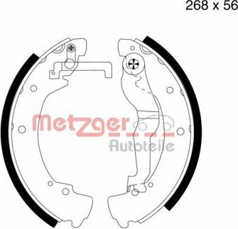 Metzger MG 548 - Комплект тормозных колодок, барабанные unicars.by