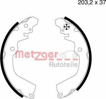 Metzger MG 569 - Комплект тормозных колодок, барабанные unicars.by