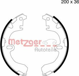 Metzger MG 505 - Комплект тормозных колодок, барабанные unicars.by