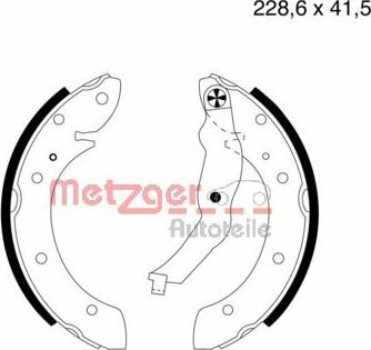 Metzger MG 579 - Комплект тормозных колодок, барабанные unicars.by