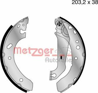 Metzger MG 640 - Комплект тормозных колодок, барабанные unicars.by