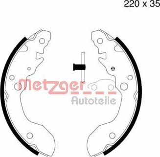 Metzger MG 668 - Комплект тормозных колодок, барабанные unicars.by